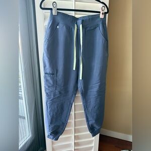 Figs space navy medium petite high waisted Zamora